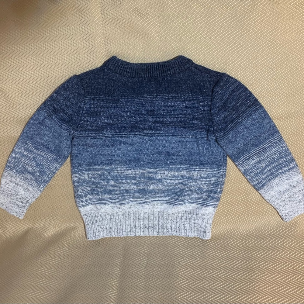 Toddler Crew Neck Sweater Blue Ombré 2T